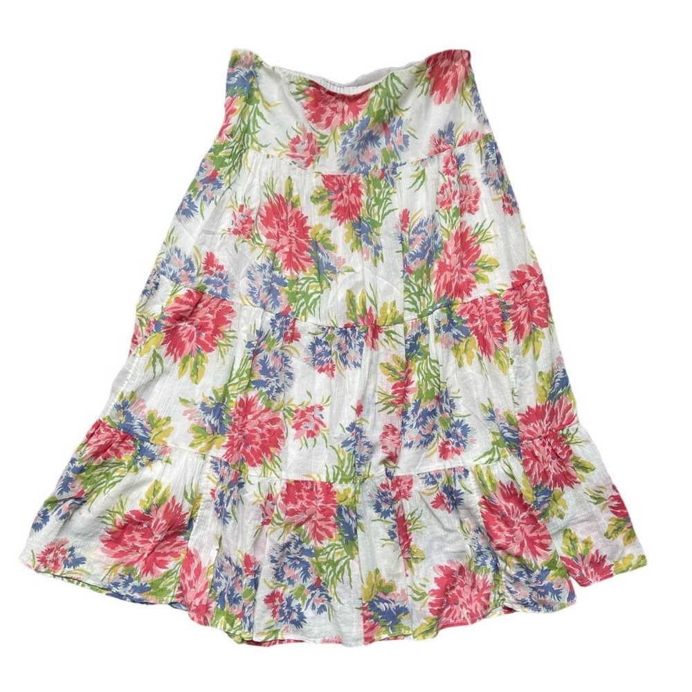 chaps floral midi skirt